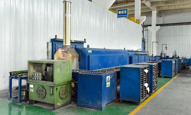 sintering furnace line in our Chinese sintered parts factory